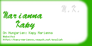 marianna kapy business card